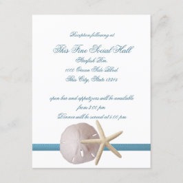 Invitación Boda en la Playa Arrecife de Arena y Recepción de 