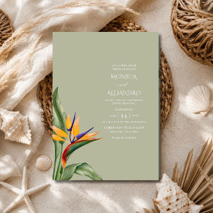 Invitación Boda en la playa Bird of Paradise