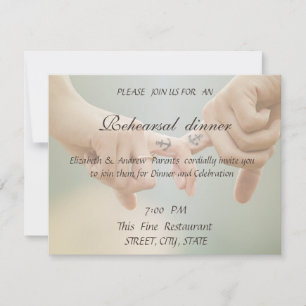 Invitación Boda en la playa,Cena de ensayo Manos