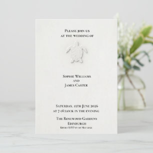 Invitación Boda en la Playa con Tortugas Marinas Costeras