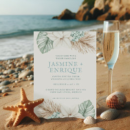 Invitación Boda en la playa de invierno