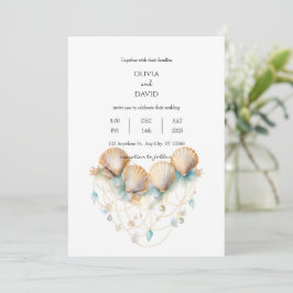 Invitación Boda en la playa de la Decoración de Garland Coast