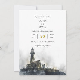 Invitación Boda en la Playa de la Isla del Faro Marítimo