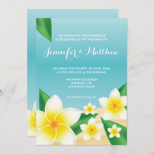 Invitación Boda en la playa de la isla Frangipani del Plumeri