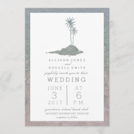 Invitación Boda en la playa de la isla y el agua