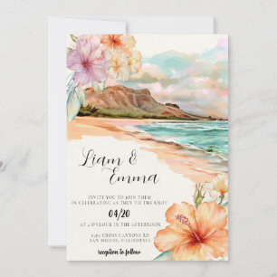 Invitación Boda en la Playa de Maui Hawaii