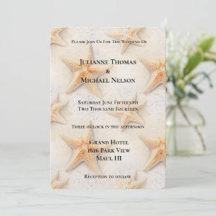 Invitación Boda en la playa de Ocean Starfish