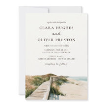 Boda en la playa de Outer Banks con avena de mar