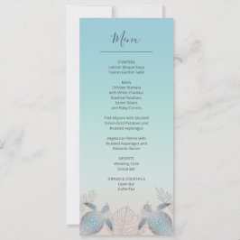 Invitación Boda en la playa de tortugas marinas de plata