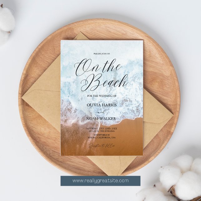 Invitación Boda en la playa de verano océano azul (Subido por el creador)