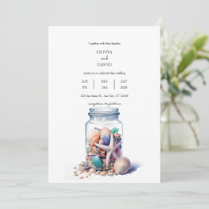 Invitación Boda en la playa del Centro de Cristal de Marea