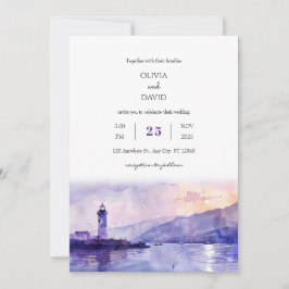 Invitación Boda en la playa del puerto del faro de remolinos