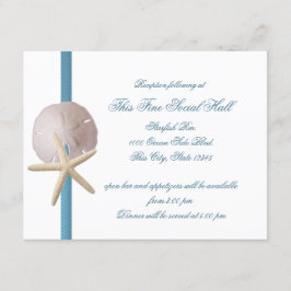 Invitación Boda en la Playa Dólar de Arena y Estrella de Mar 