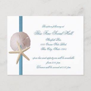 Invitación Boda en la Playa Dólar de Arena y Estrella de Mar 
