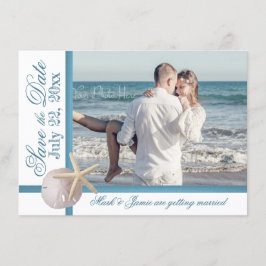 Invitación Boda en la Playa Estrella de Mar Dólar de Arena Gu