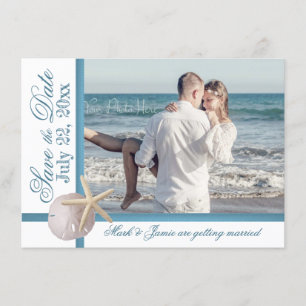 Invitación Boda en la Playa Estrella de Mar Dólar de Arena Gu