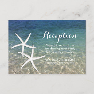 Invitación Boda en la Playa Estrella de Mar Tropical Recepció