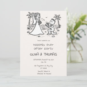 Invitación Boda en la playa Felices para Siempre