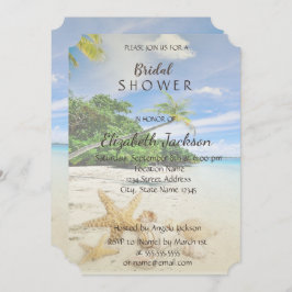 Invitación Boda en la playa, Palm, Ducha Marítima