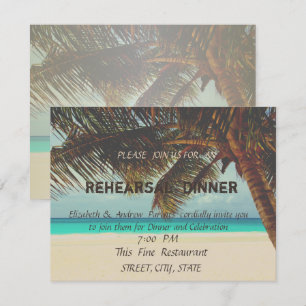 Invitación Boda en la Playa, Palma Cena de Ensayo