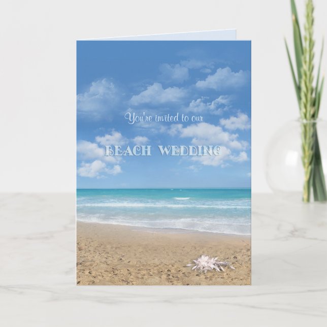 Invitación Boda en la playa (personalizable) (Anverso)