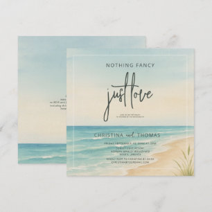 Invitación Boda en la playa sin invitados