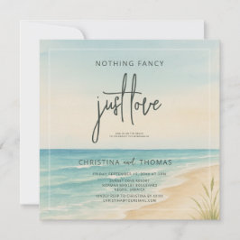 Invitación Boda en la playa sin invitados