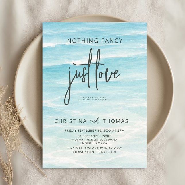 Invitación Boda en la playa sin invitados (Subido por el creador)