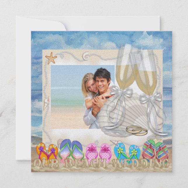 Invitación Boda en la playa - SRF (Anverso)