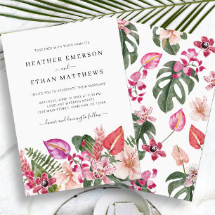 Invitación Boda en la Playa Tropical