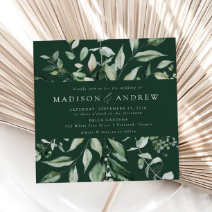 Invitación Boda en la Plaza de Abundante Verdor