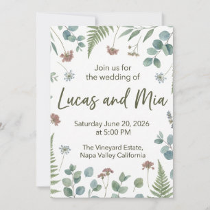 Invitación Boda en la Viña de Lucas y Mia