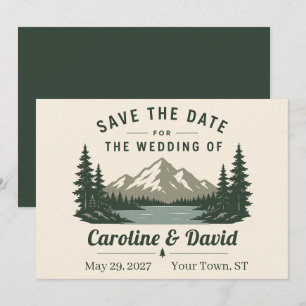 Invitación Boda en las Montañas del Parque Nacional Save the 
