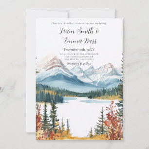 Invitación Boda en las Montañas Rocosas Canadienses de Banff