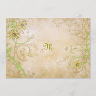 Invitación Boda en las viñas y flores de los viajes renacenti