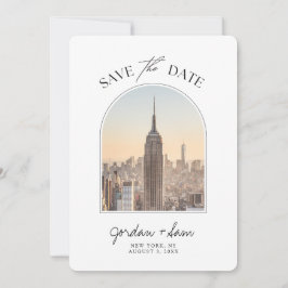 Invitación Boda en línea aérea de Nueva York salva la fecha