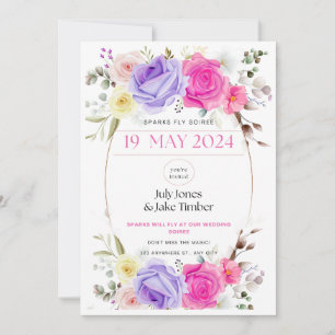 Invitación Boda en línea de Sparks Fly Soiree