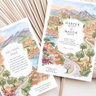 Invitación Boda en Mallorca España Catedral de Palma Castillo