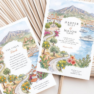 Invitación Boda en Marbella España Costa del Sol Puerto Banus