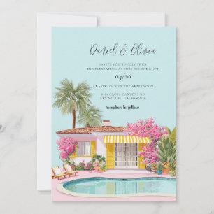 Invitación Boda en Miami Beach con Acuarela