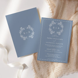 Invitación Boda en monograma de venado formal