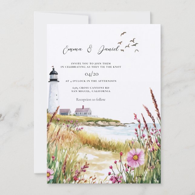 Invitación Boda en Nantucket (Anverso)
