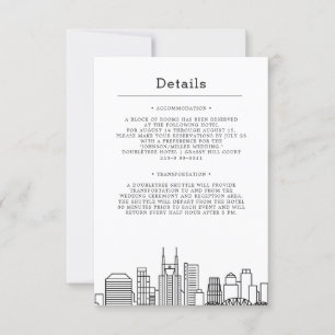 Invitación Boda en Nashville   Detalles del Invitado