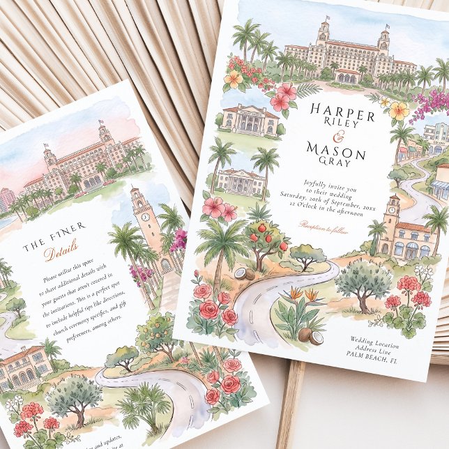 Invitación Boda en Palm Beach Florida The Breakers Flagler (Subido por el creador)