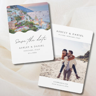 Invitación Boda en Positano Italia Guardar la Fecha
