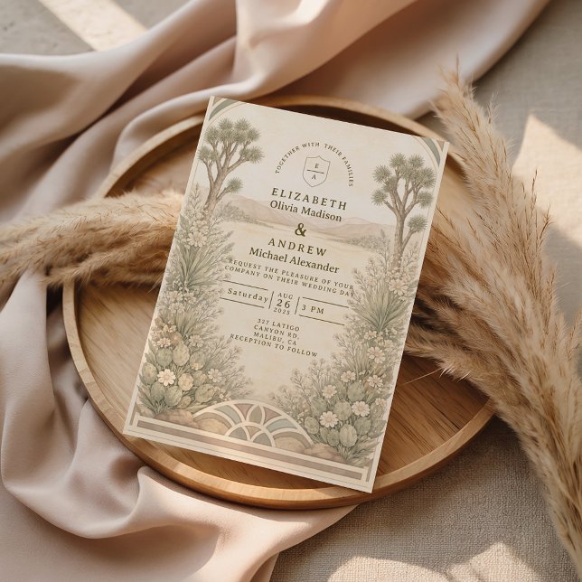 Invitación Boda en pradera desértica rústica (Subido por el creador)