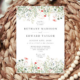 Invitación Boda en prado de flores silvestres