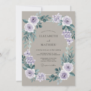 Invitación Boda en prado exuberante de lavanda