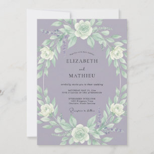 Invitación Boda en prado pacífico de lavanda