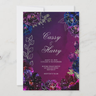 Invitación Boda en tonos de joya con Ónice Zafiro
